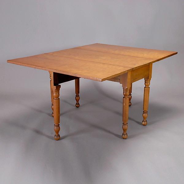 American Country Cherry/Maple Drop Leaf Table: American Country Cherry and Maple Drop Leaf Table {Dimensions extended 29 x 56 1/2 x 43 3/4 inches}
