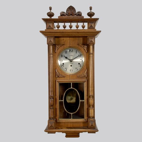 Fiogere Tours Wall Clock with Key and Pendulum: Fiogere Tours Wood Wall Clock with Key and Pendulum {Height 36 inches}