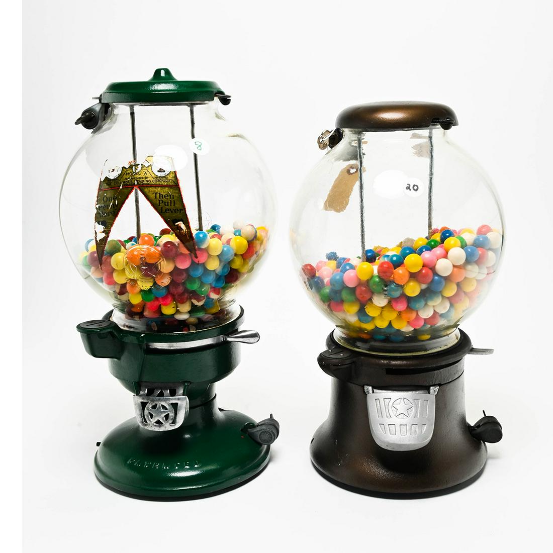 Two Columbus Gumball Machines, Model A and 1932 Model (1 of 3)