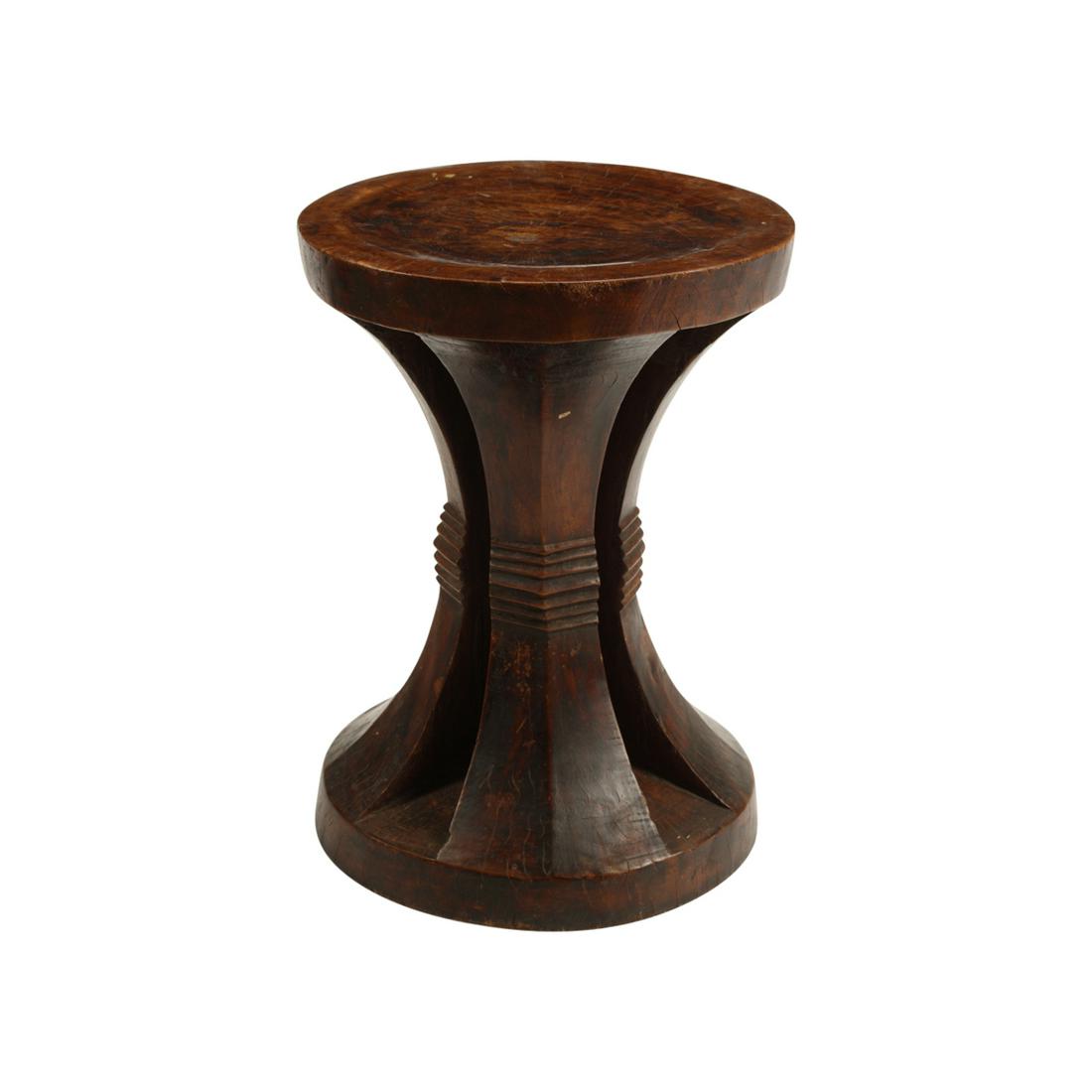 Carved Wood African Stool. (1 of 3)