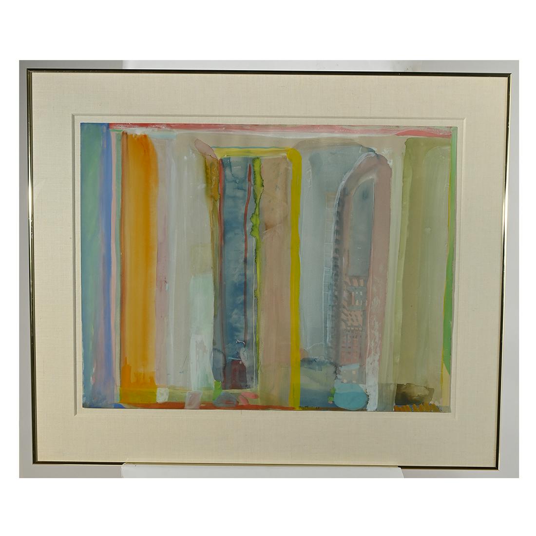 Robert Natkin, Abstract, gouache and watercolor on (1 of 3)
