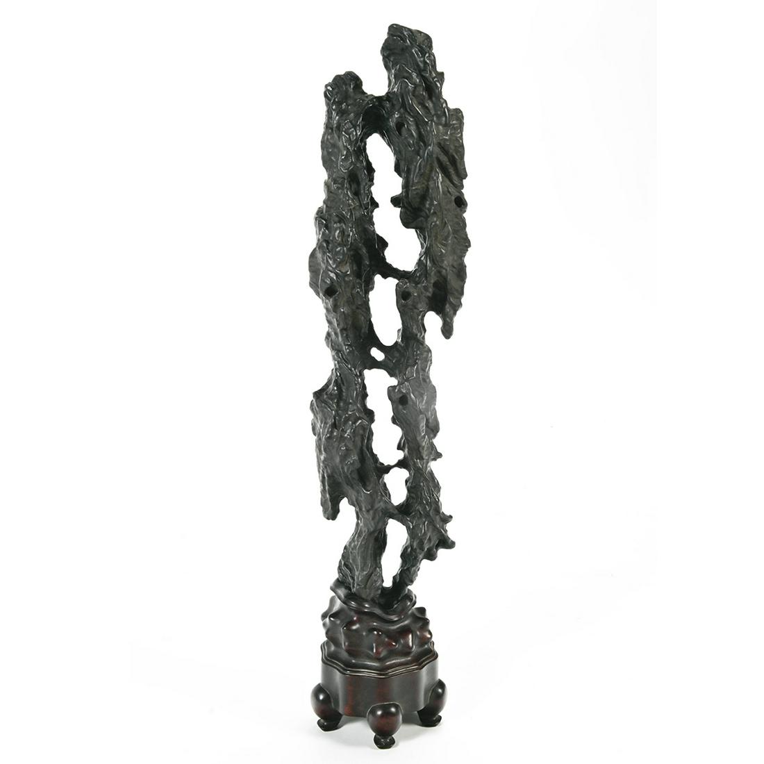 A Large Chinese Scholar's Rock Lingbi Stone Attributed (1 of 3)