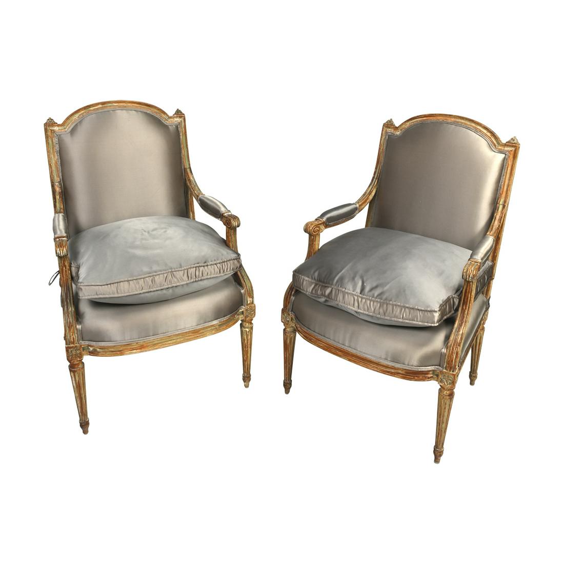 Pair of Louis XVI Style Fauteuils. (1 of 3)