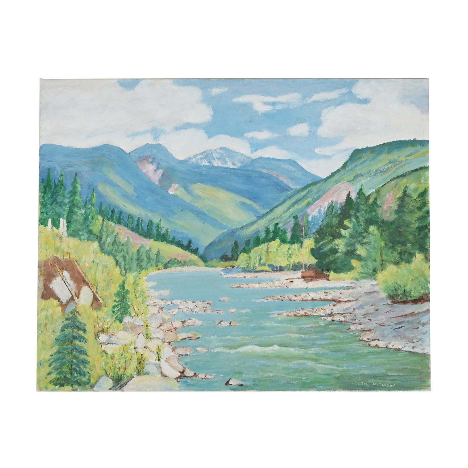 Doris McCarthy "Landscape'', acrylic on board (1 of 3)