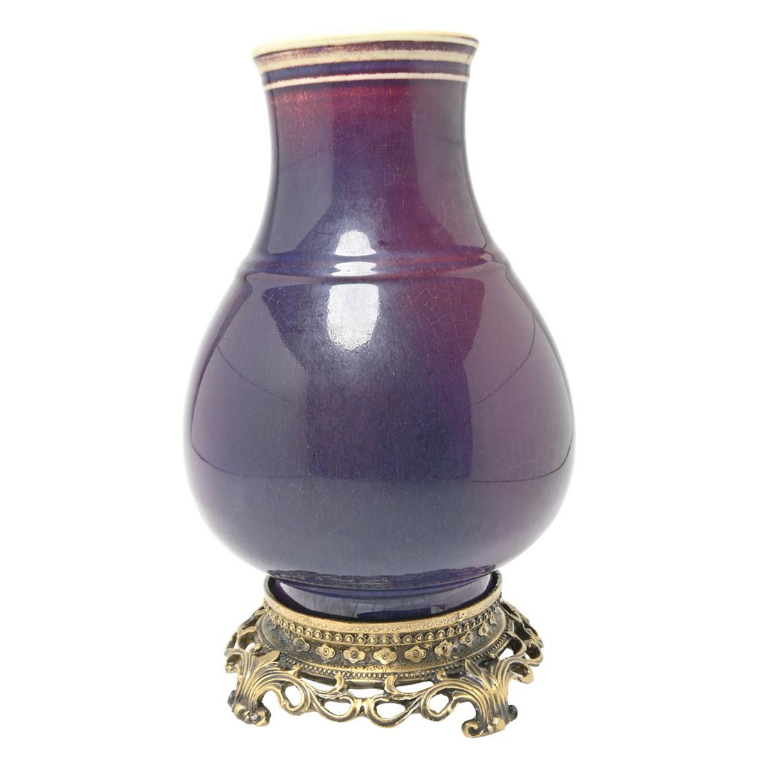 Chinese Flambeâ€ Glazed 'Hu' Vase. (1 of 4)