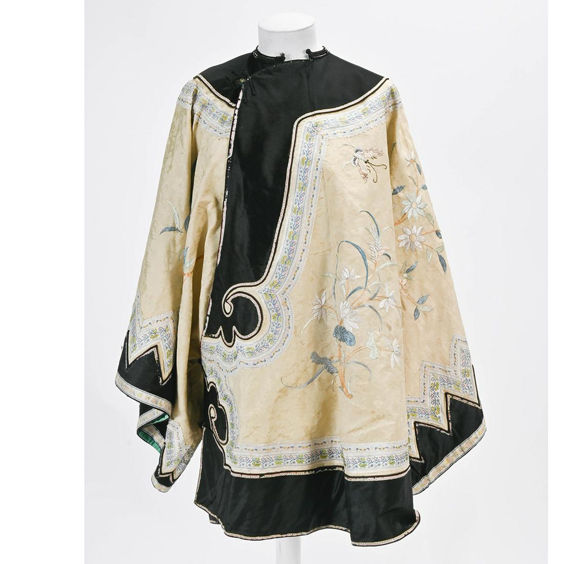 Chinese Yellow Ground Silk Embroidered Lady's Robe. (1 of 4)