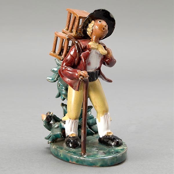 Wiener Werkstatte Red Clay Ceramic Figure: Wiener Werkstatte Red Clay Ceramic Figure {Height 5 inches} [Good condition]