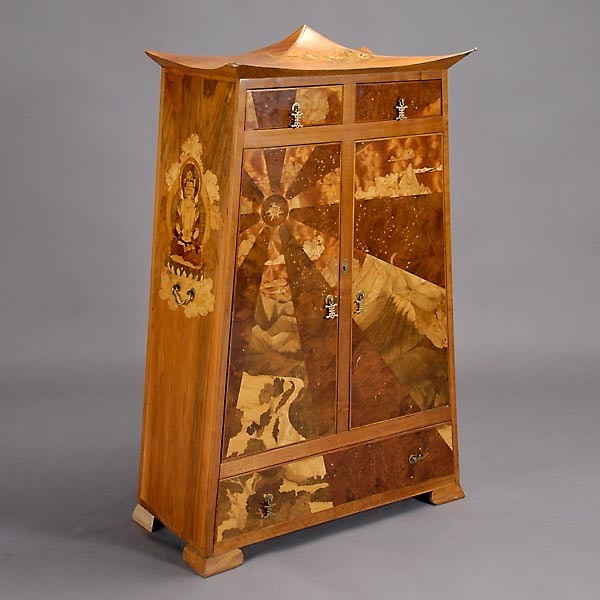 Asian Style Parlor With Pictorial Inlays