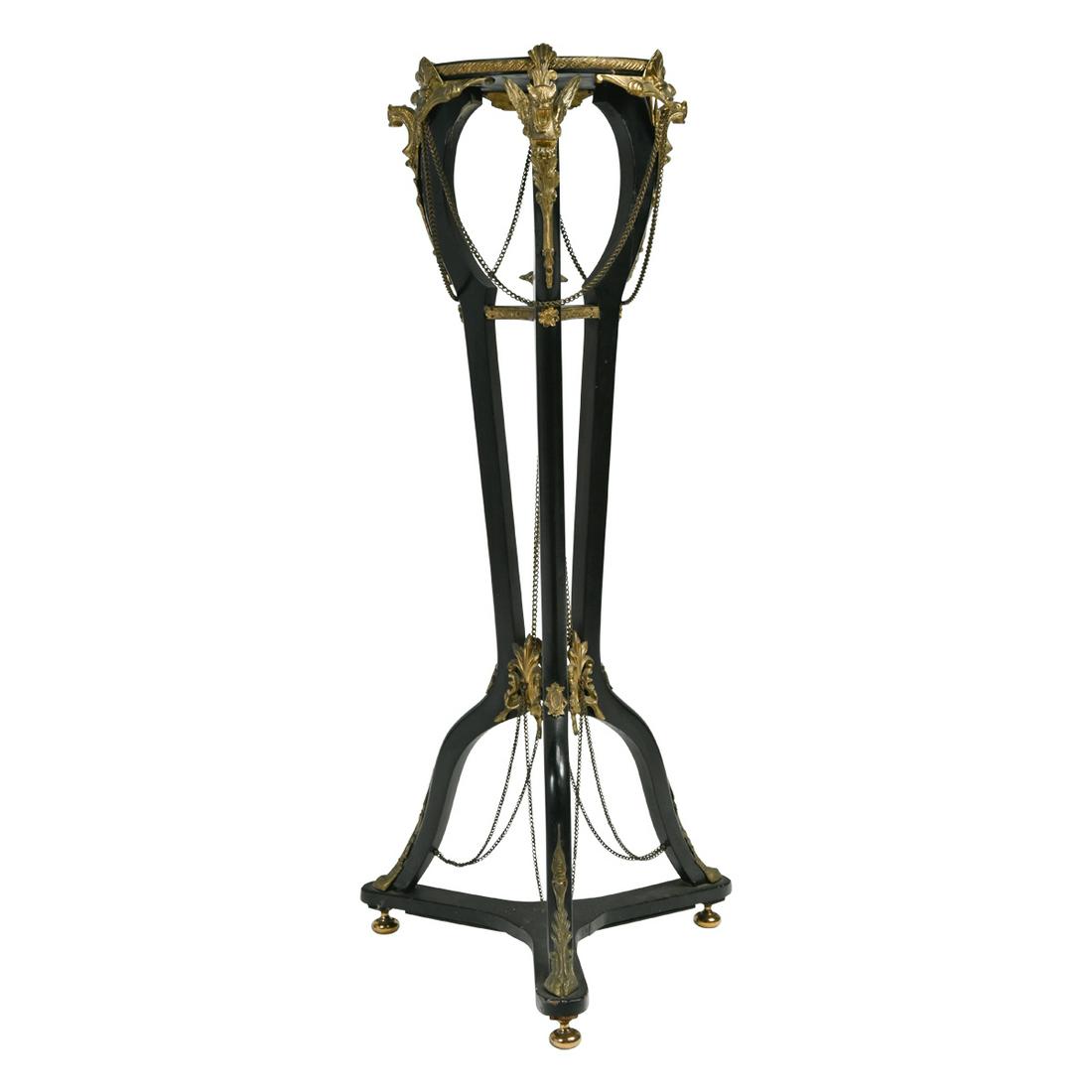 Napoleon III Ebonized and Gilt Brass Plant Stand. (1 of 4)
