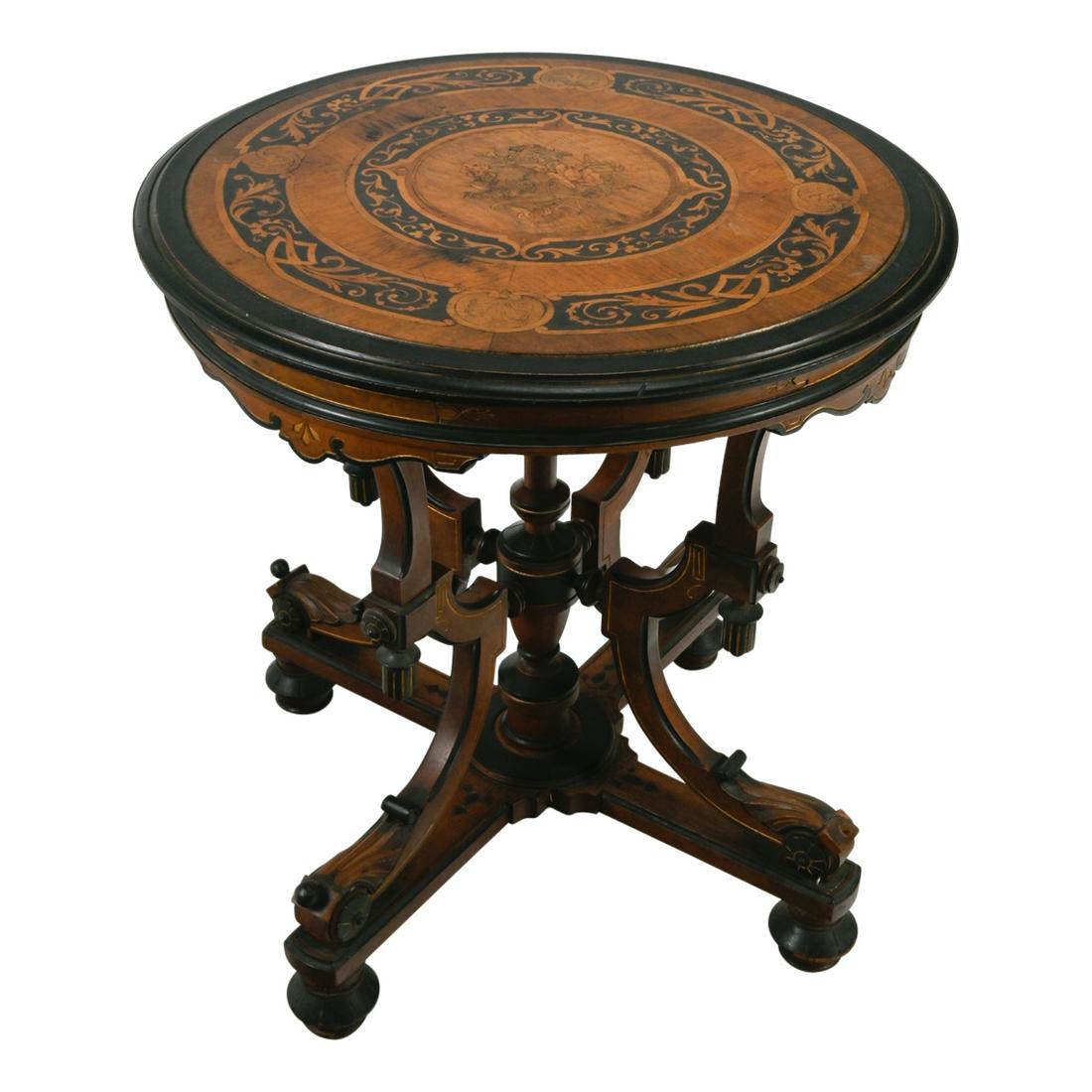 19th Century Neo-Grec Round Table. (1 of 4)