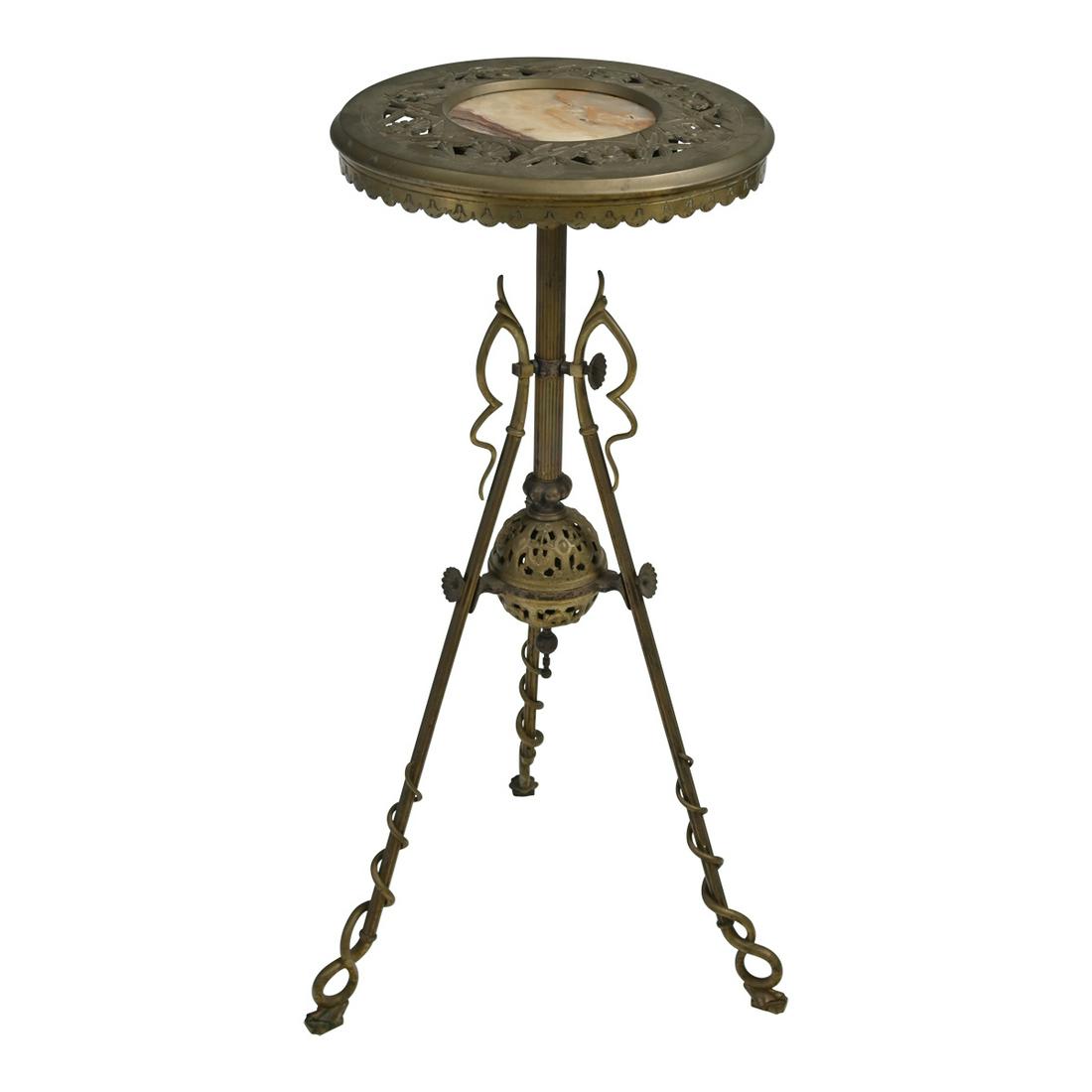 Bradley and Hubbard Attributed Brass Plant Stand. (1 of 4)