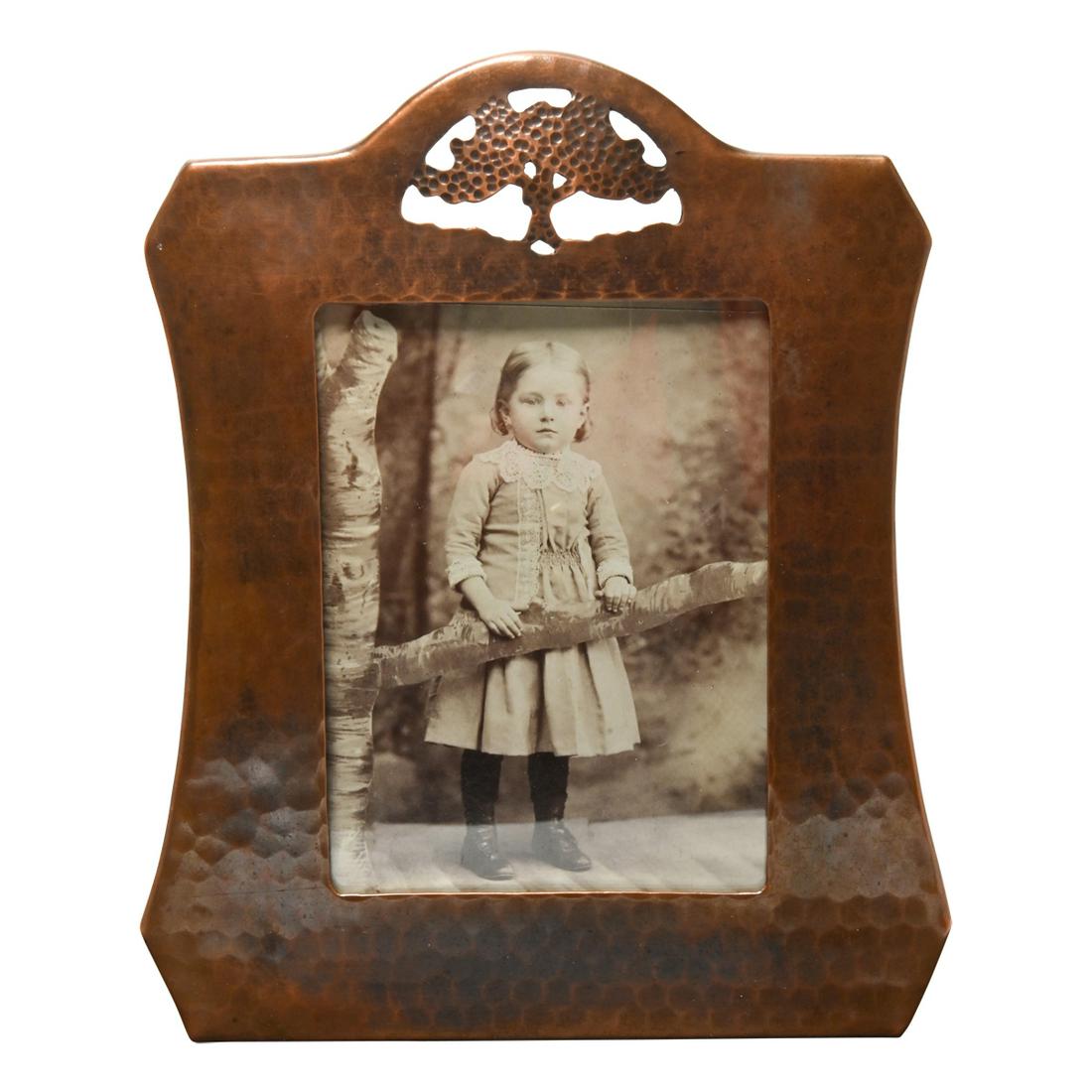 Dirk van Erp Copper Picture Frame, Oak Tree Motif. (1 of 4)