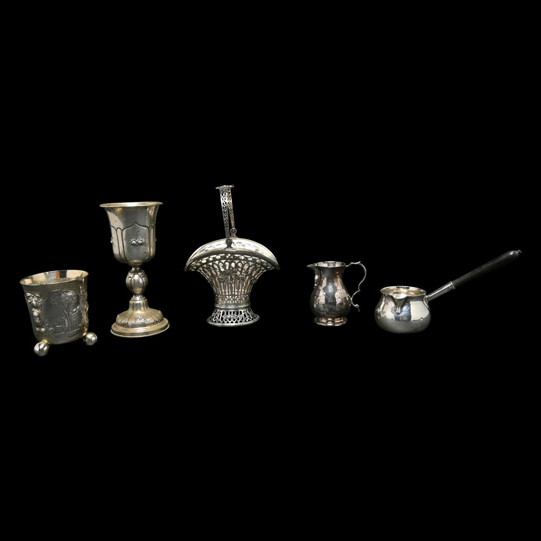 Silver Hollowware Including 1735 English John Gamon (1 of 4)
