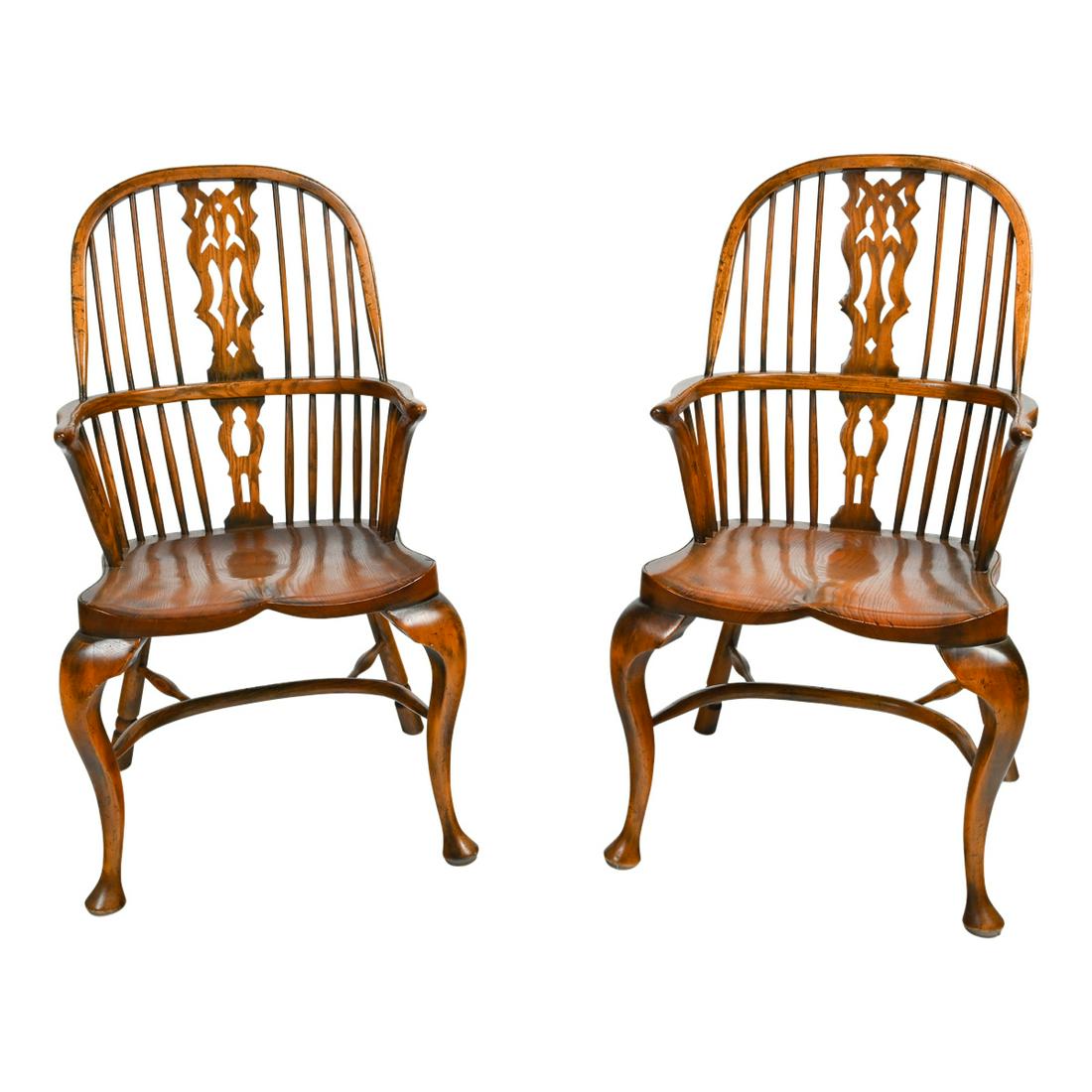 Six Smith and Watson Georgian Style Windsor Armchairs. (1 of 5)