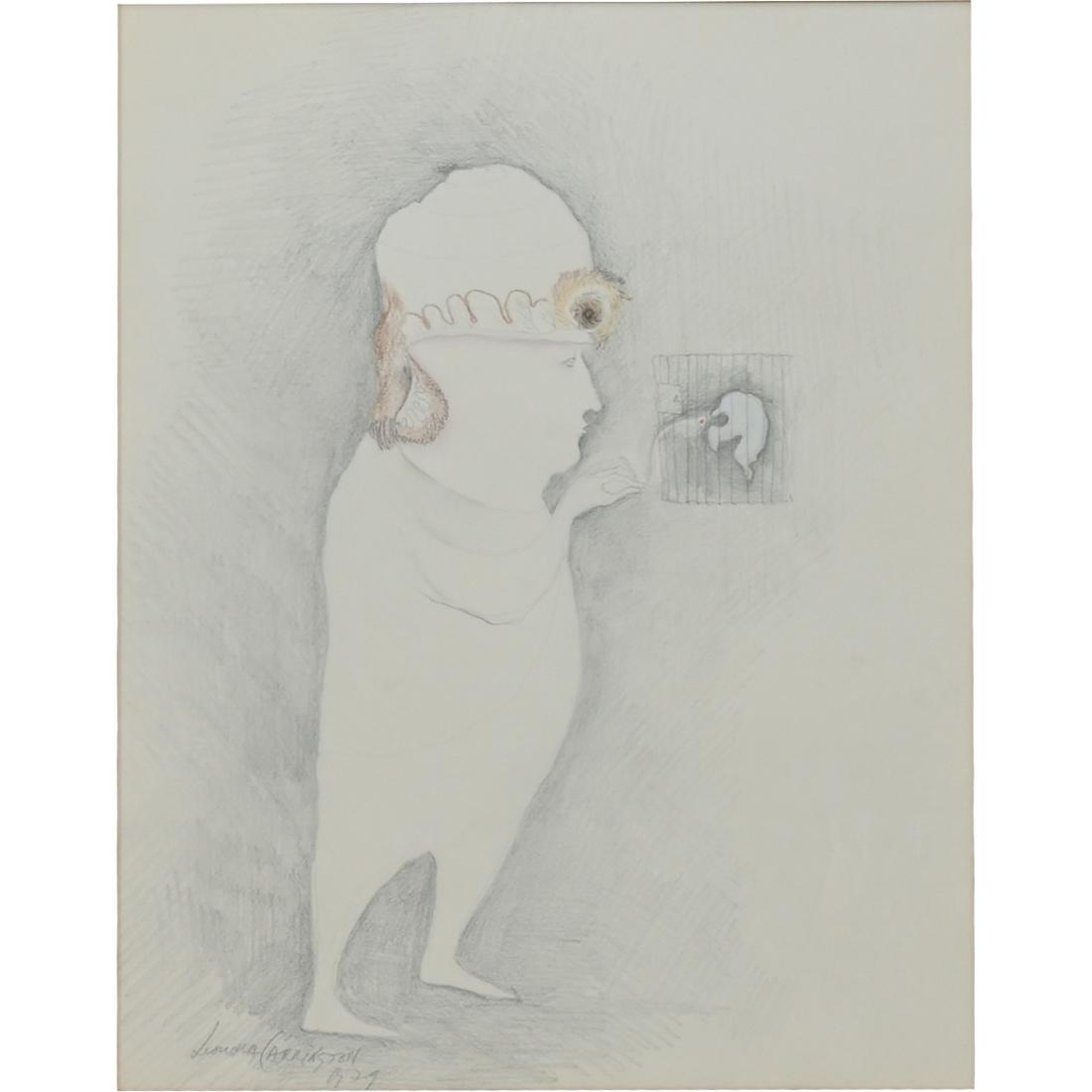 Leonora Carrington, pencil drawing (1 of 4)