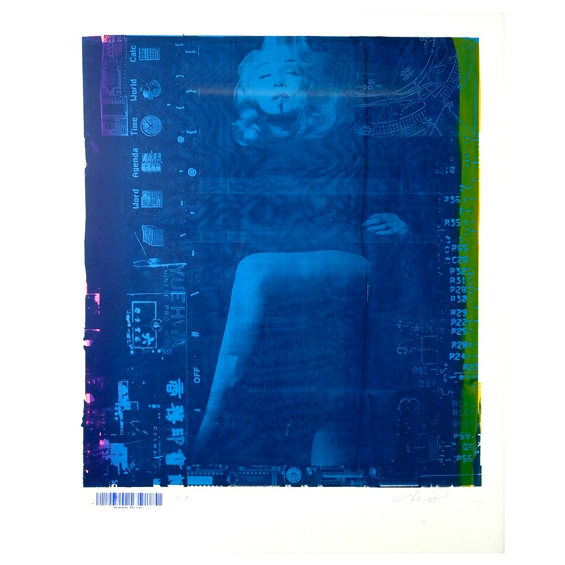 Andreas Reimann, Untitled, silkscreen: ANDREAS REIMANN (Austrian, b. 1965), Untitled, silkscreen, image size: 39.5 x 32 inches, framed: 45 x 36.5 inches, signed lower right. Provenance: The Christopher Hill Gallery (St. Helena, CA) .