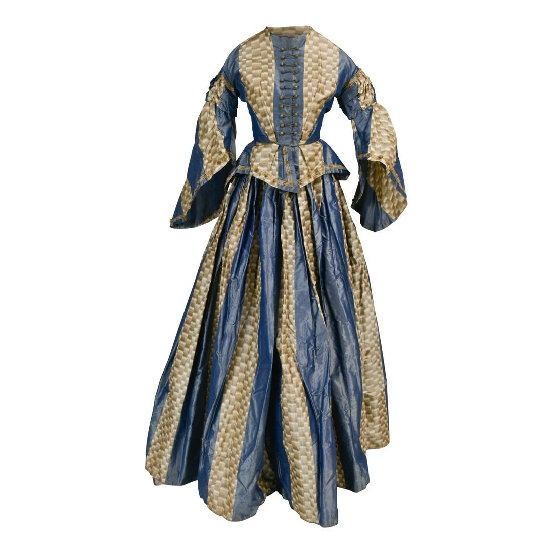 Lady's 1850's Two Part Silk Taffeta Dress. (1 of 2)