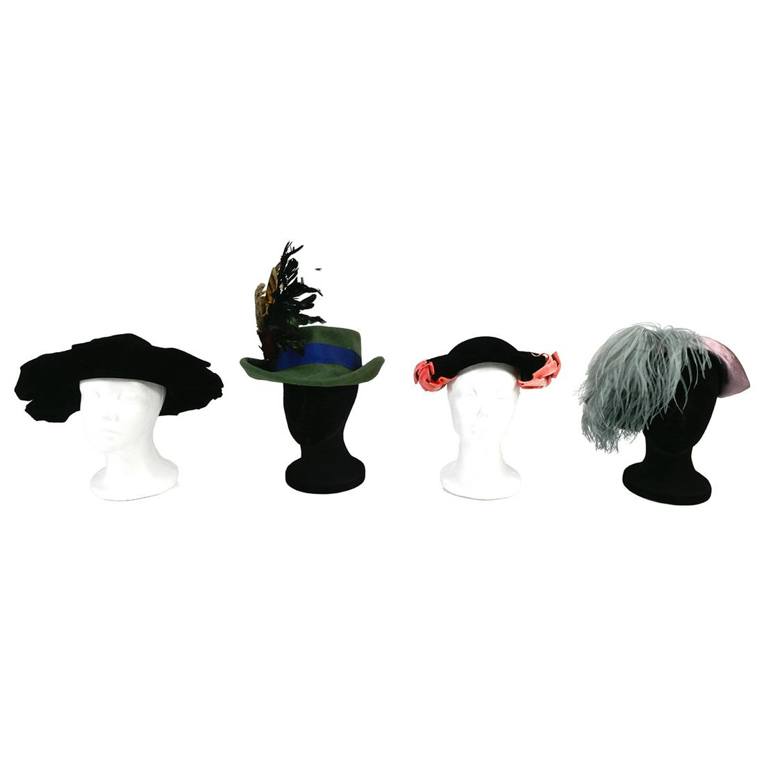 Four Lilly Dache 1940s - 1960s Hats. (1 of 3)