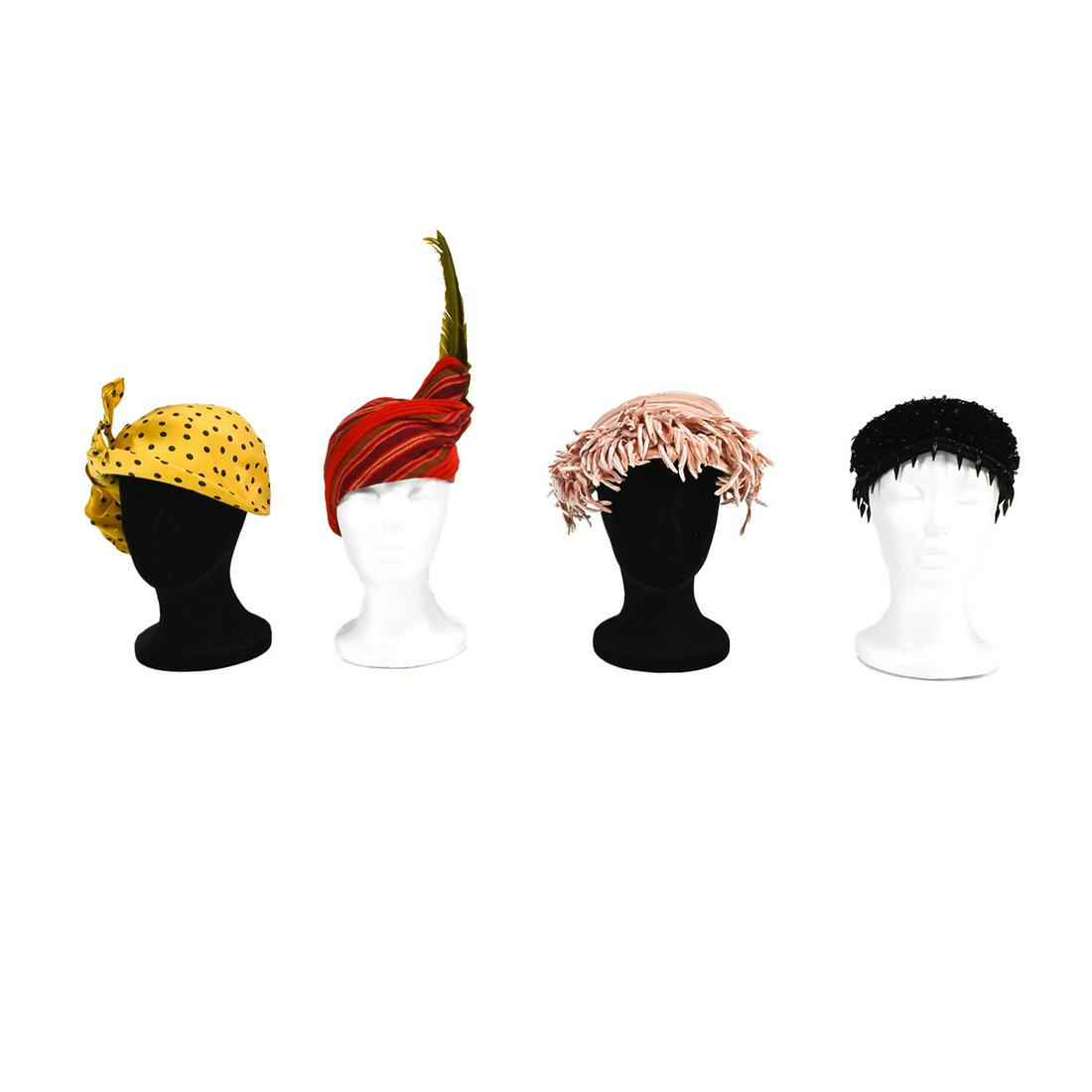 Four French 1950s - 1960s Ladies' Hats. (1 of 3)