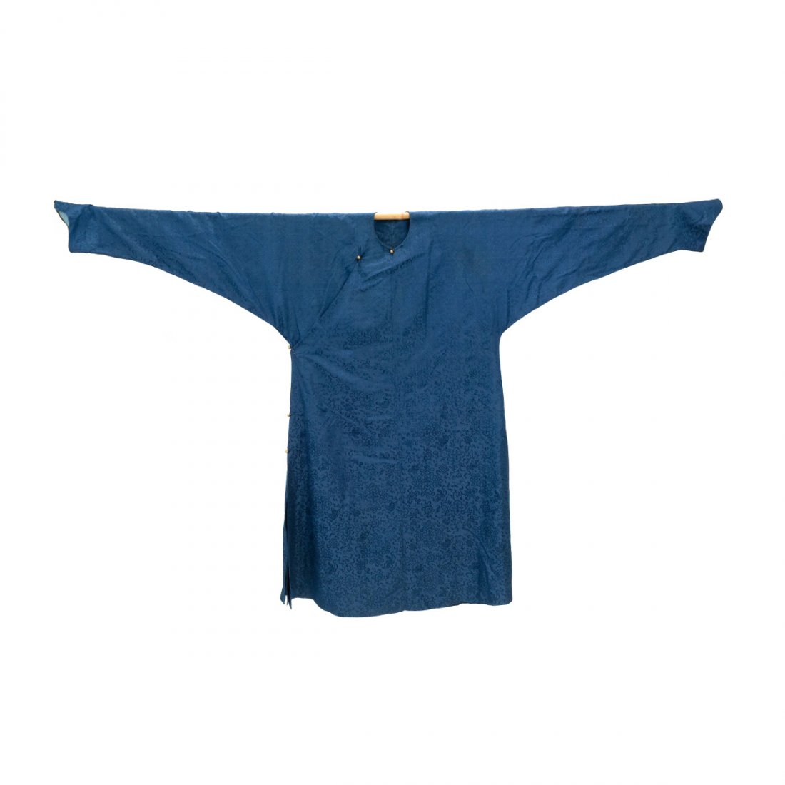 A Chinese Men's Blue Ground silk robe. (1 of 3)