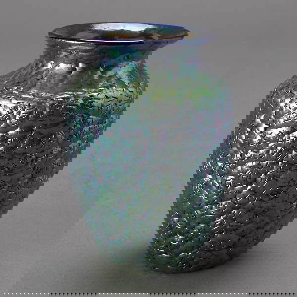 Loetz Bohemian Art Brain Glass Vase: Loetz Bohemian Art Brain Glass Vase {Height 4 inches}