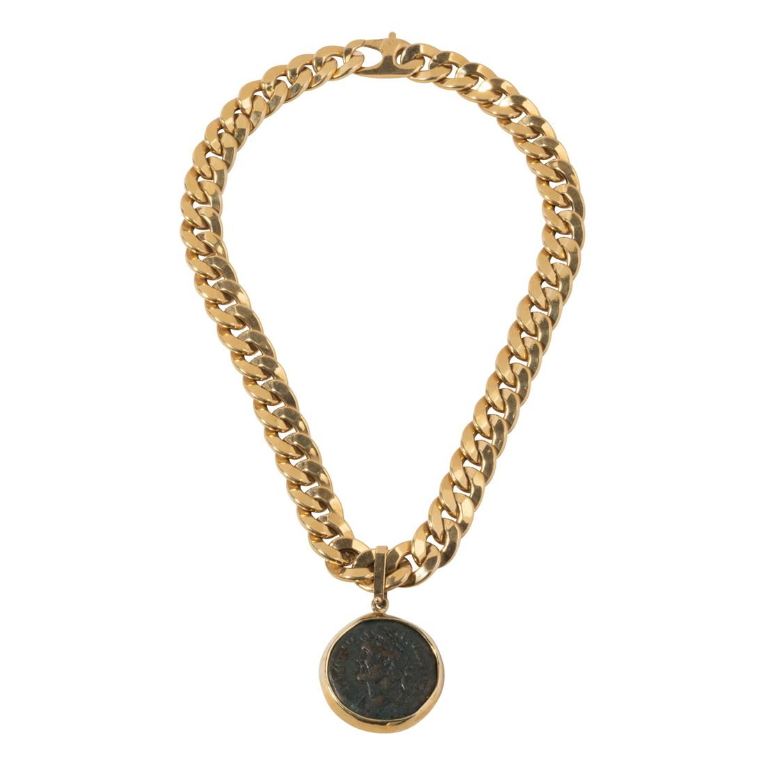 Ancient Coin, 18k Yellow Gold Necklace. (1 of 5)