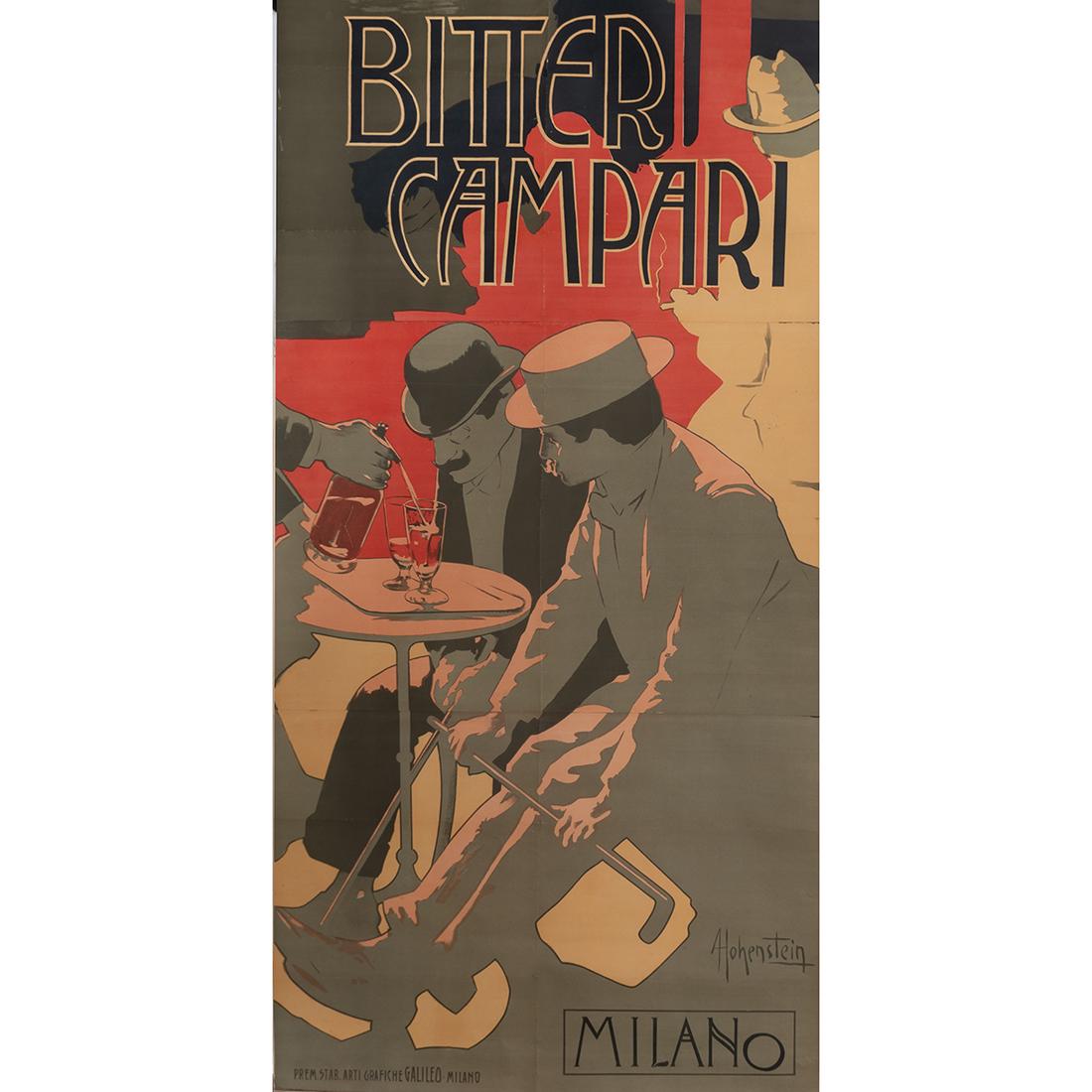 Adolfo Hohenstein, Bitter Campari, lithograph in colors (1 of 4)