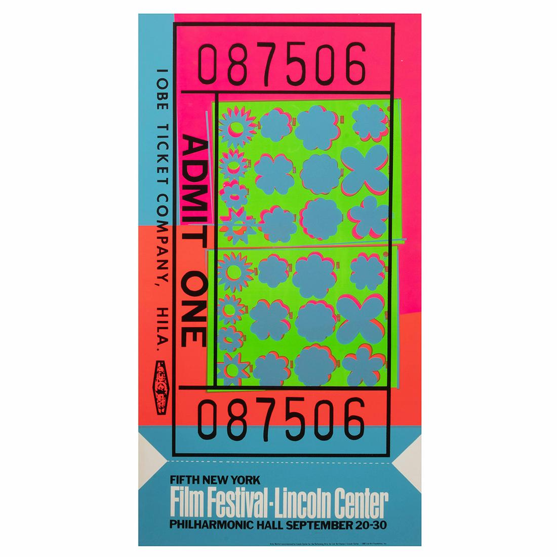 Andy Warhol, Lincoln Center Ticket, Screenprint (1 of 3)