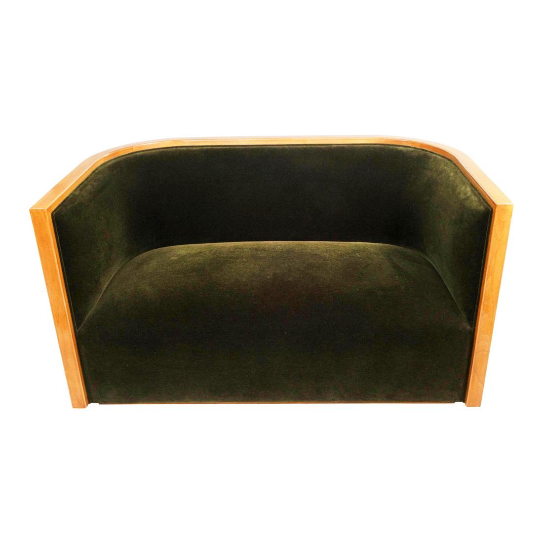 Art Deco Style Mohair Upholstered Birch Sofa. (1 of 4)
