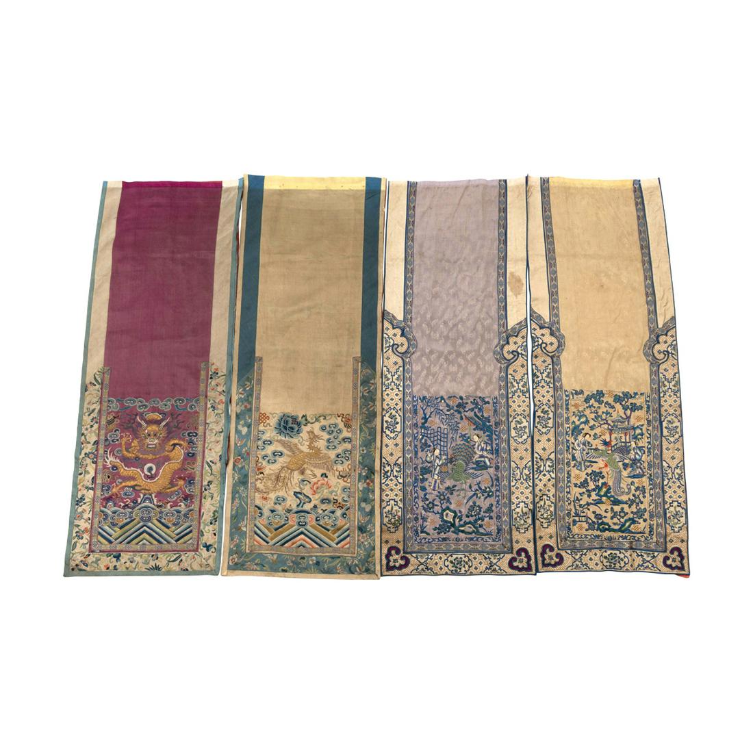 Two Pairs of Chinese Embroidered Skirt Panels (1 of 6)
