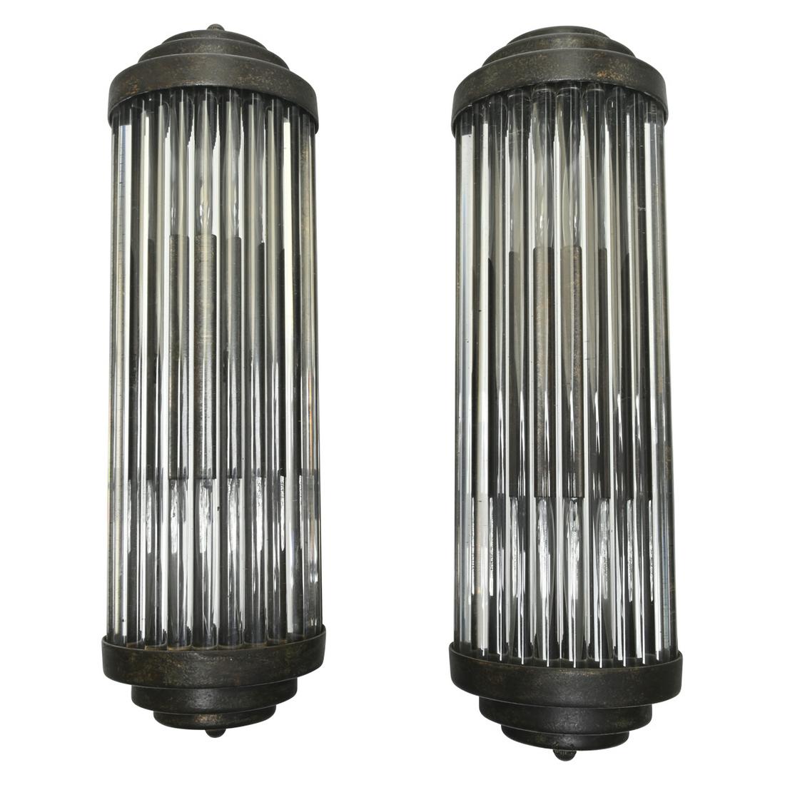 Pair of Art Deco Style Columnar Form Wall Lights. (1 of 3)