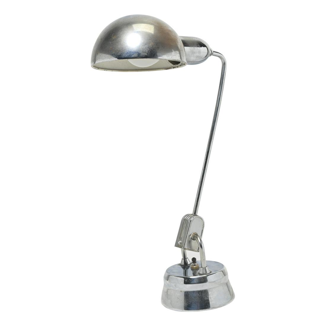 Art Deco Chromium Plated Cantilevered Desk Lamp. (1 of 3)