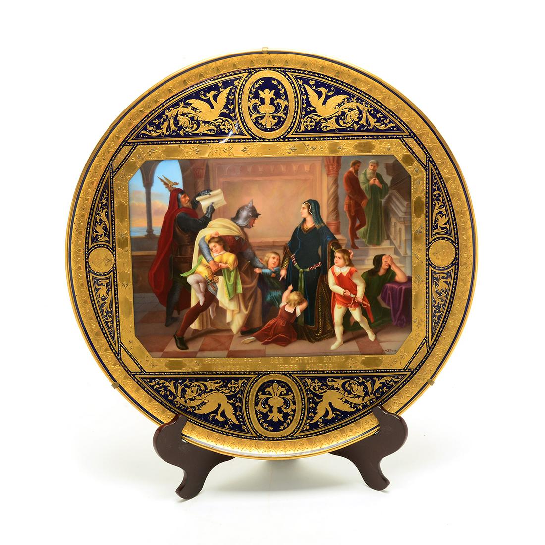 Vienna Style Porcelain Charger Signed A Wallner. (1 of 5)