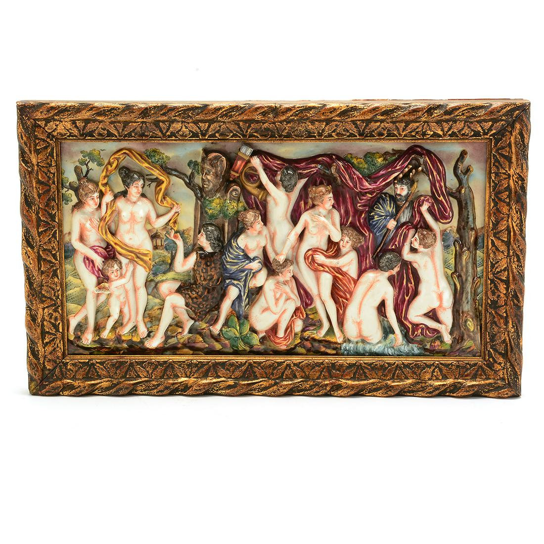 19th Century Capodimonte Porcelain Plaque. (1 of 5)