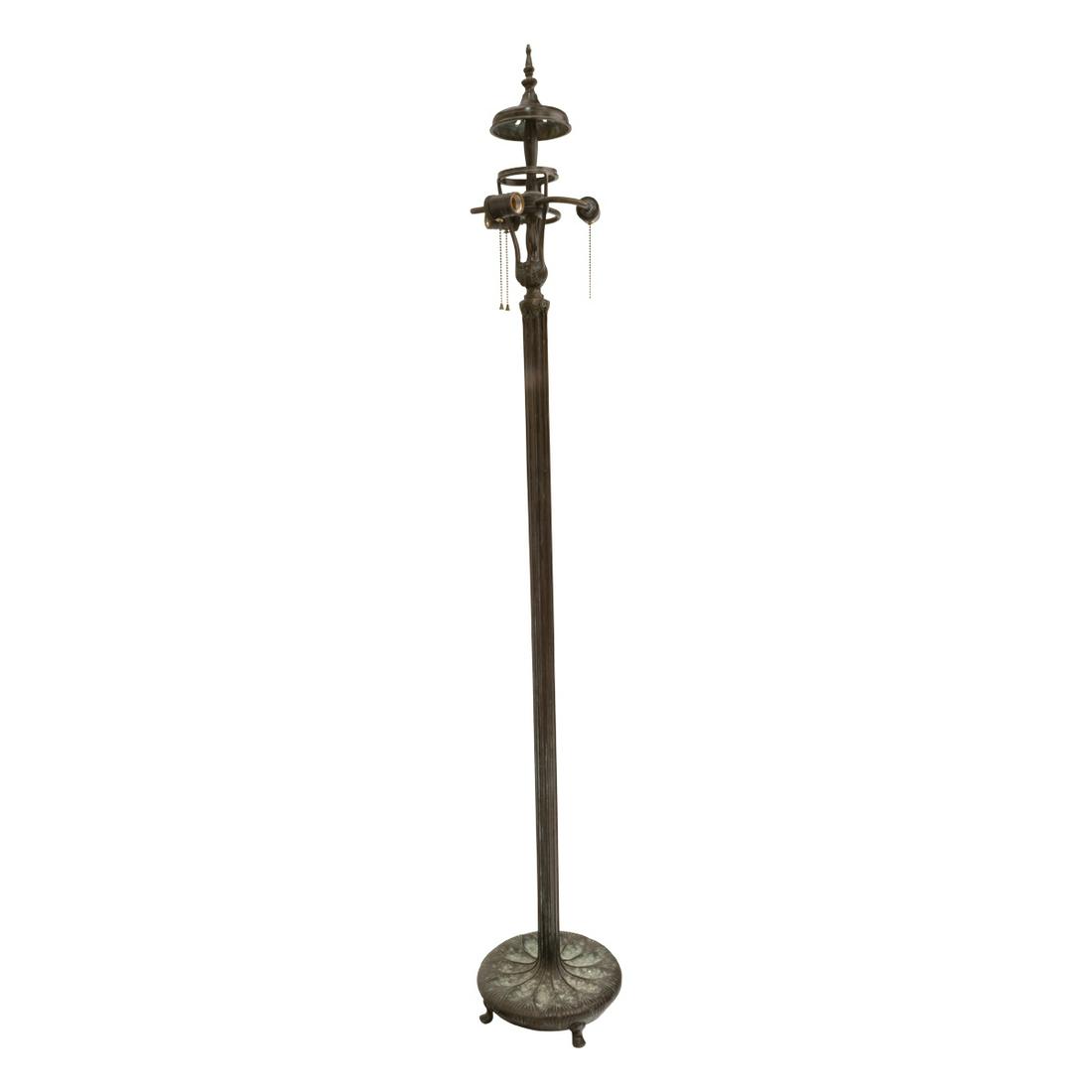 Bronze Floor Lamp After Tiffany. (1 of 3)