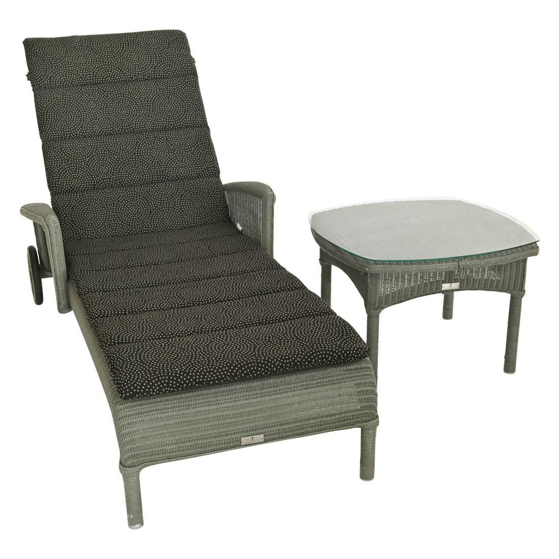 Art Deco Style Garden Lounge Chair and Side Table. (1 of 3)