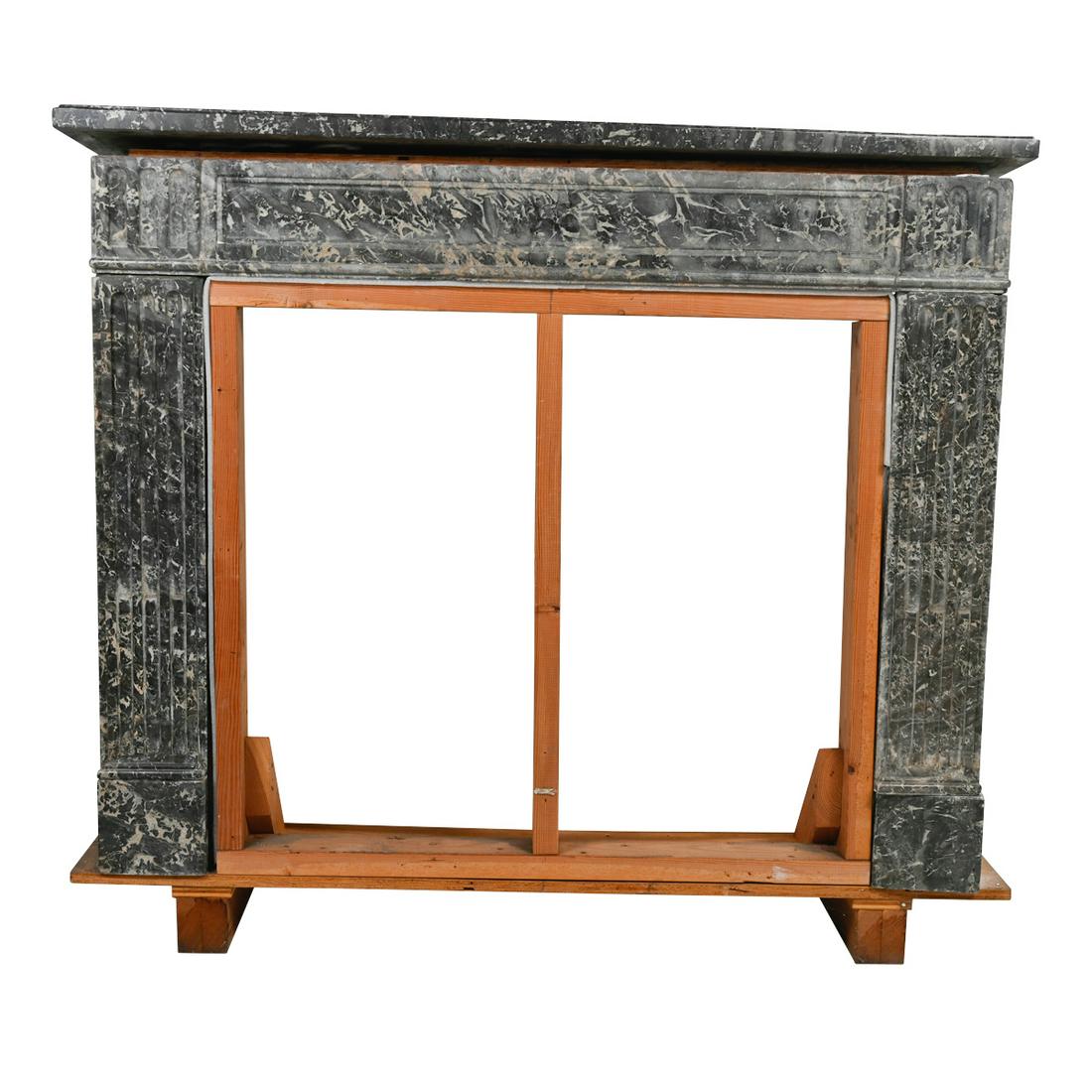 19th Century American Renaissance Marble Mantel. (1 of 3)