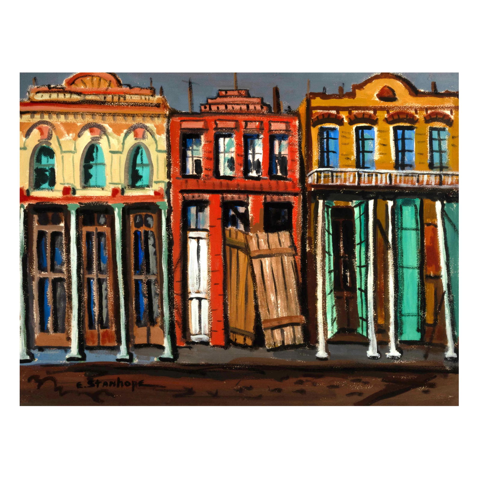 Elmer Stanhope, ''Bonanza Relics'' casein on paper (1 of 4)