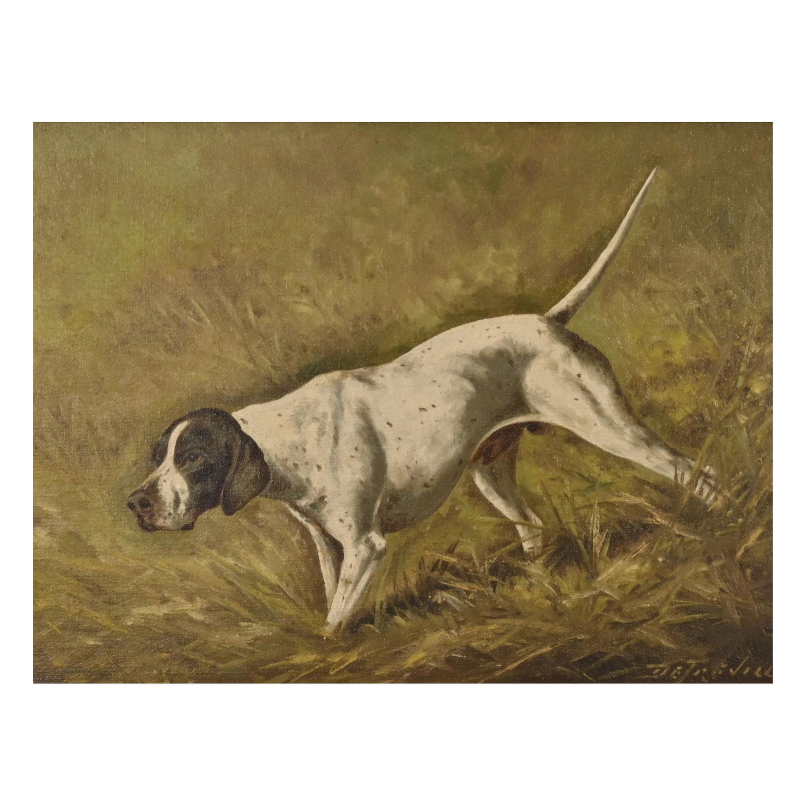 Richard DeTreville, On the View, Pointer, Oil on Canvas (1 of 3)