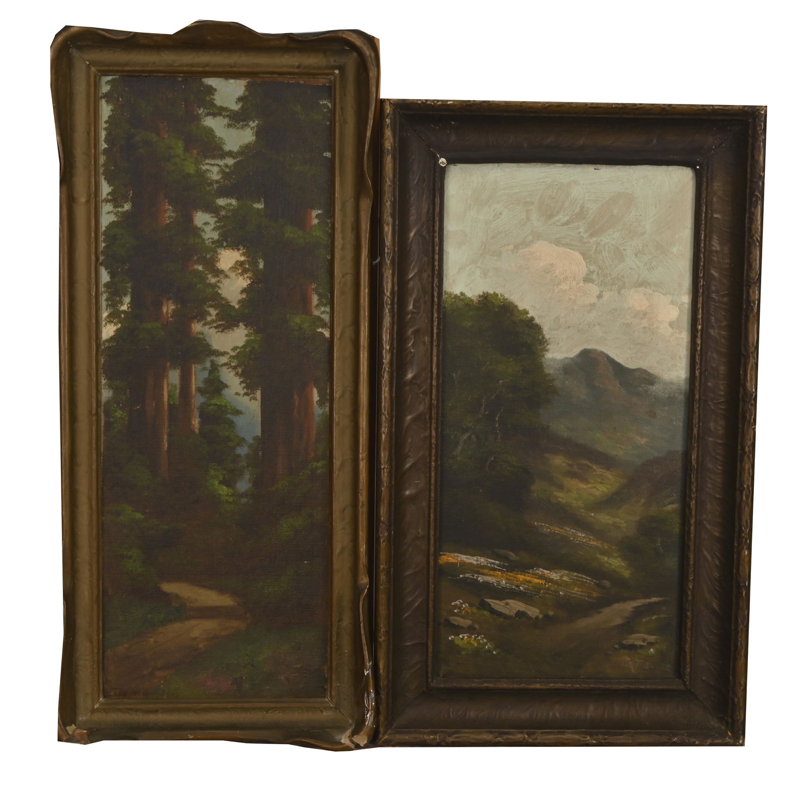 Two Richard DeTreville Paintings, Redwoods and Poppies (1 of 3)