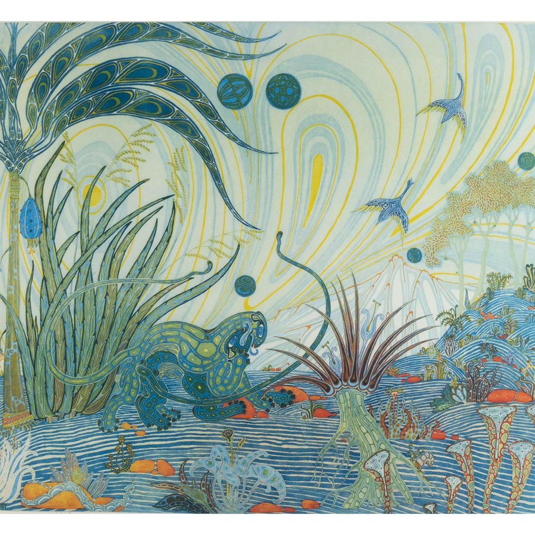 Jesse Allen, Leopards Mating, etching and aquatint (1 of 5)