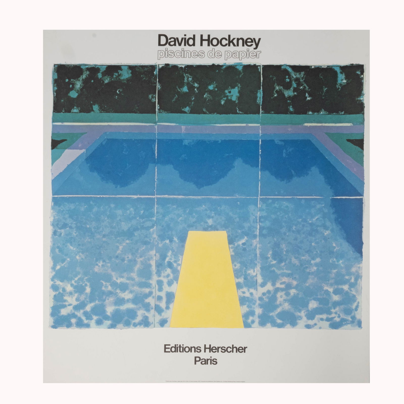 David Hockney, Piscines de Papier, Exhibition Poster (1 of 3)