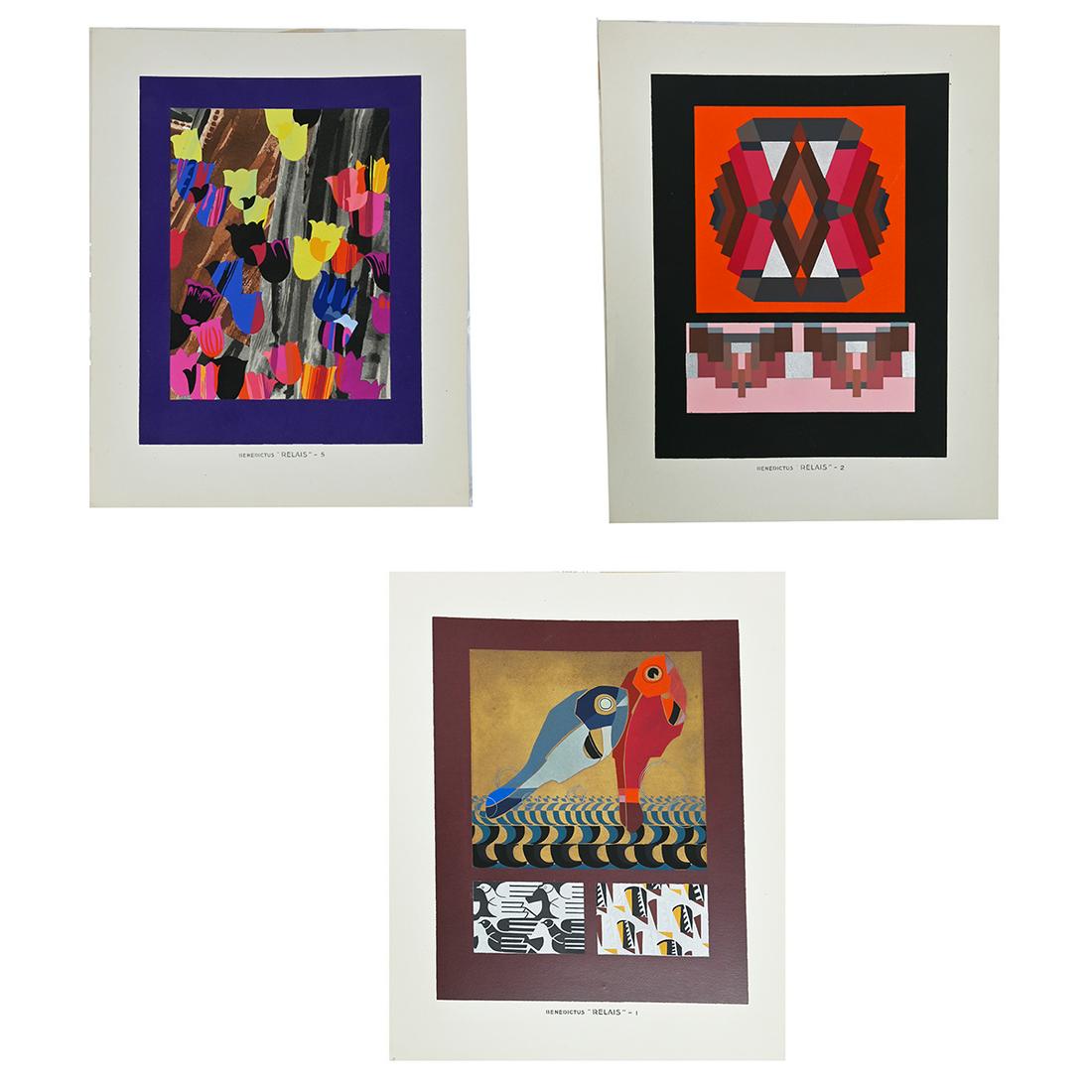 Edoard Benedictus, Relais, Portfolio of 15 Pochoirs (1 of 4)