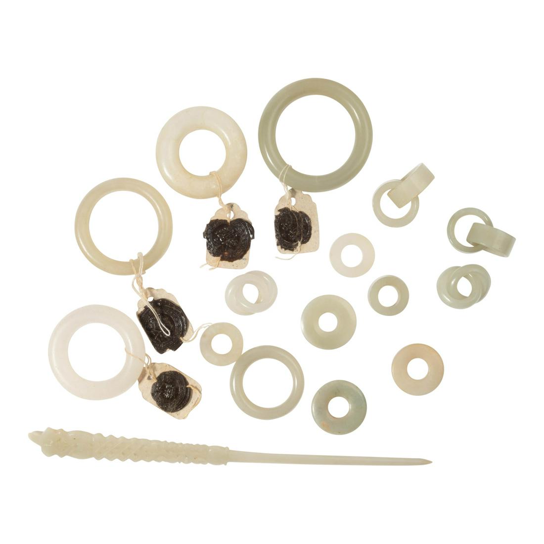 Collection of Mutton Fat Jade Items. (1 of 3)