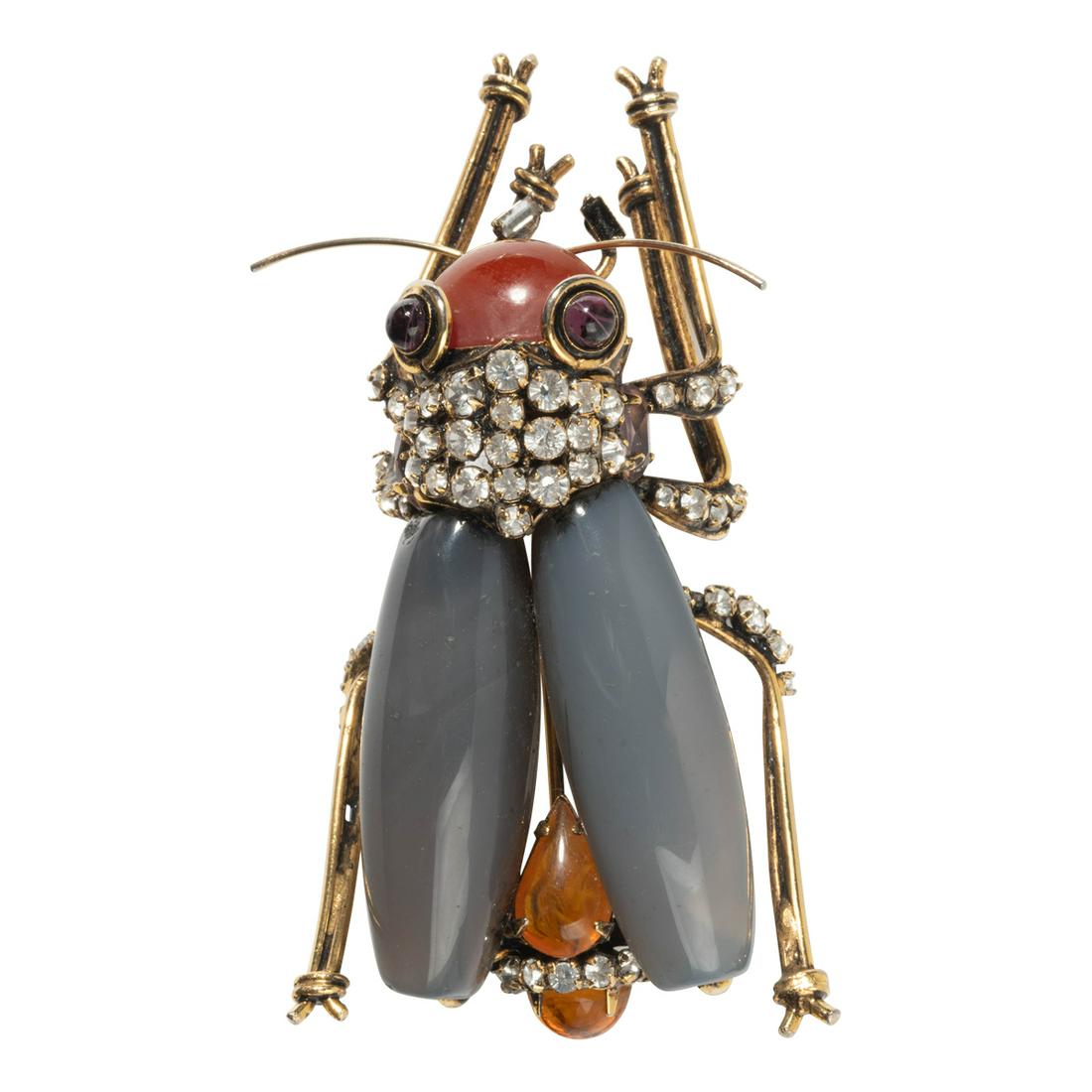 Iradj Moini Multi-Stone Cricket Brooch. (1 of 3)