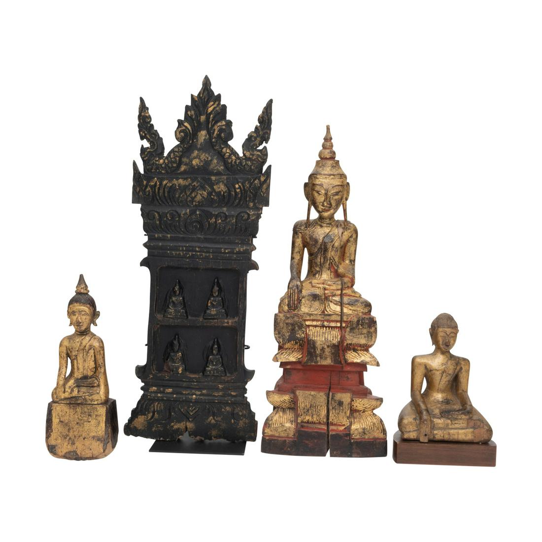 Group of Laotian Buddha statues and Shrine. (1 of 3)