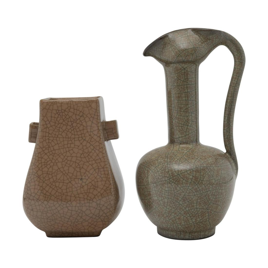 Two Chinese Ge Type Porcelain Vessel (1 of 3)