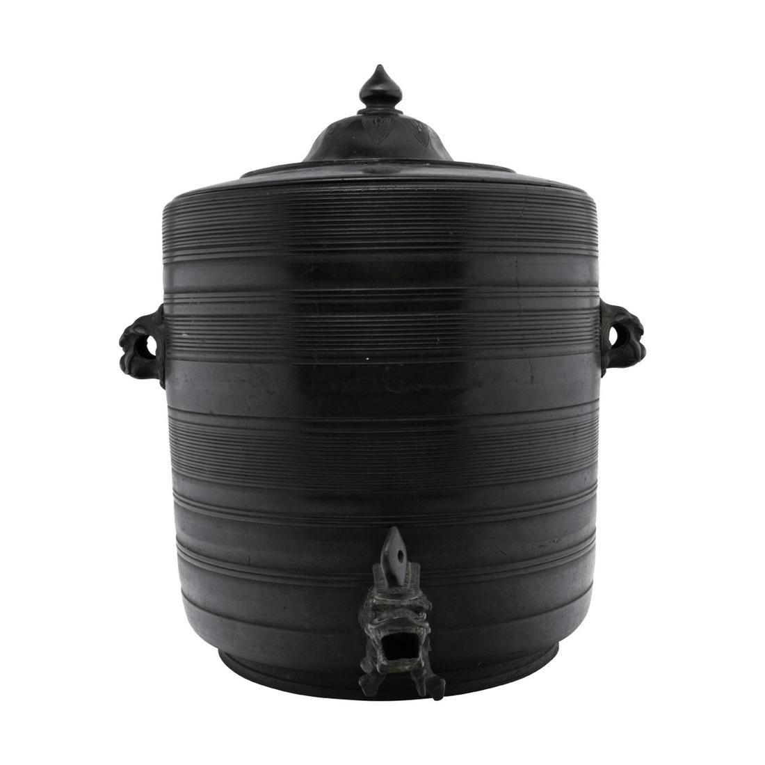 A Large Japanese Bronze Covered Vessel (1 of 3)