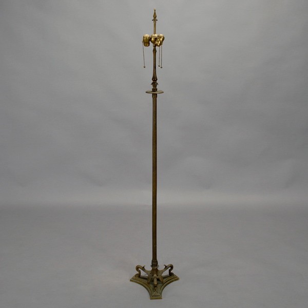 Tiffany Studios Pompeian Floor Lamp Base: Tiffany Studios Pompeian Floor Lamp Base with Dore Finish signed Tiffany Studios New York #576A Lamp is pictured on page 214 of "Tiffany Lamps and Metalware" by Alastair Duncan