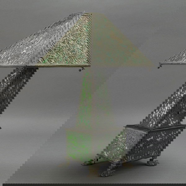 Apollo Studios Grapevine Pattern Desk Lamp: Apollo Studios Grapevine Pattern Desk Lamp Dimensions: 19 inches tall; shade 10 1/2 inches wide